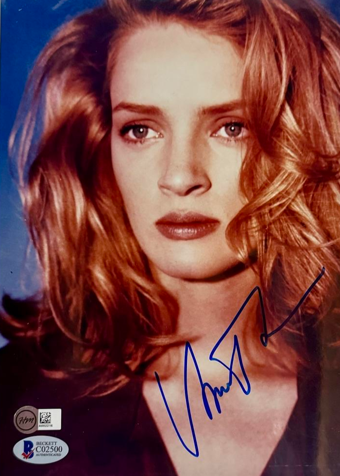 Uma Thurman Signed 8x10 Photo - Beckett COA